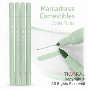 MARCADOR COMESTIBLE VERDE PASTEL X 4